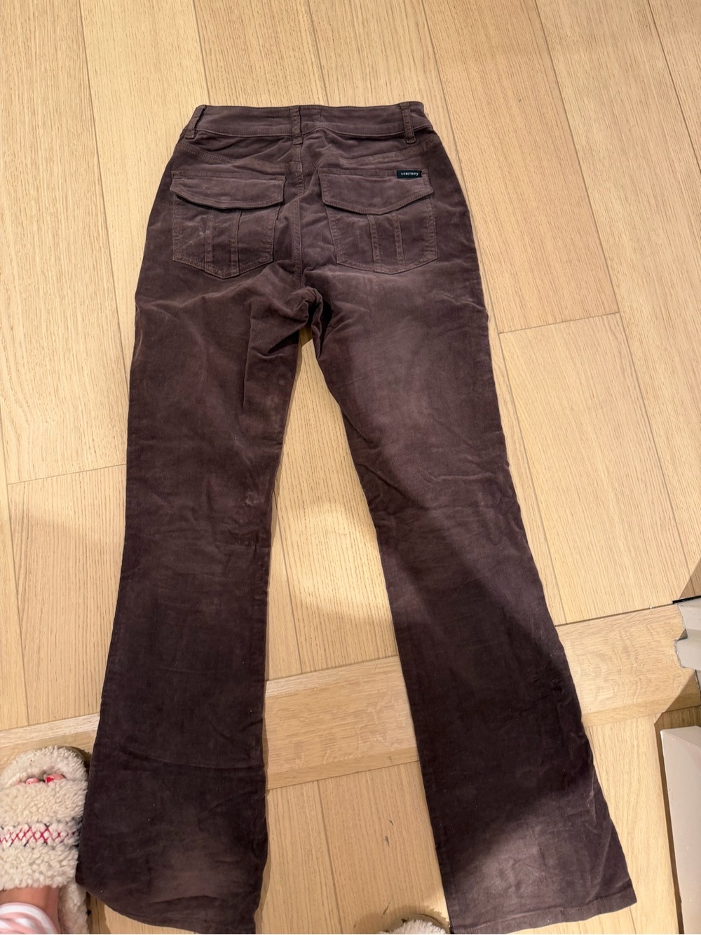 Revolve Santurary Corduroy Bootcut / straight Jeans in Brown - Picture 6 of 8